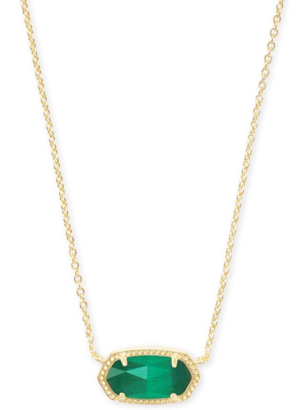 Women's Green 14k Gold Plated Elisa Fashion Jewellery Pendant Necklaces